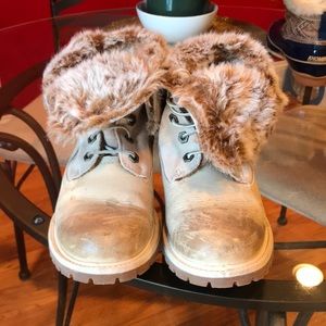 Timberland fur insulated boots